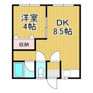 コンパートアイリス有珠の沢【2階】の間取り