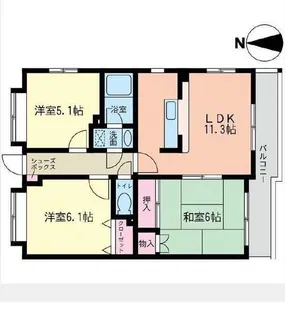 サンクレスト大和II【3階】の間取り