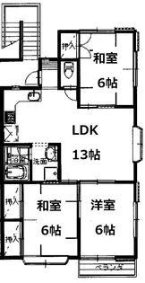 マルホンハイツ【2階】の間取り
