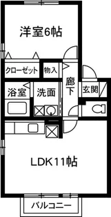 プランタン・デュオ A棟【1階】の間取り
