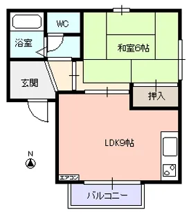 ジュネスハイツ【2階】の間取り
