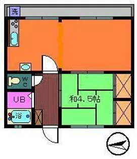 中村アパート【4階】の間取り