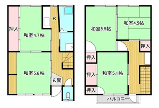 新潟県新潟市中央区上大川前通5番町【一戸建】の間取り