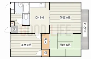 兵庫県加古川市加古川町北在家【マンション】の間取り