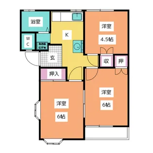 メゾンパティオ【1階】の間取り