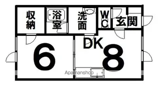 ハイツハゴロモ【1階】の間取り