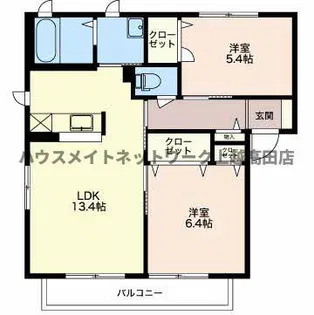 プランドール【2階】の間取り