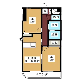 RHUステーツ【1階】の間取り