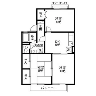 フローラフォンテ A【2階】の間取り
