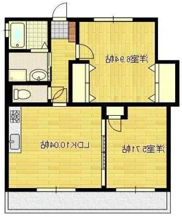 ウイング鍋島【2階】の間取り