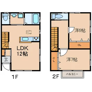 栃木県宇都宮市鶴田町【一戸建】の間取り