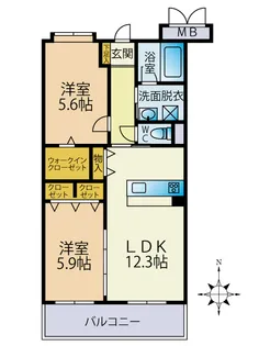 フェリーチェ・ヴィータ【1階】の間取り