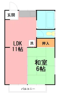 ブラウニー西湘【1階】の間取り
