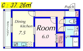 セジュールA&M【2階】の間取り