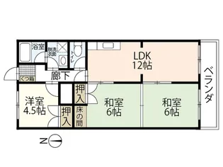 光ヶ丘コートビレッジA棟【2階】の間取り