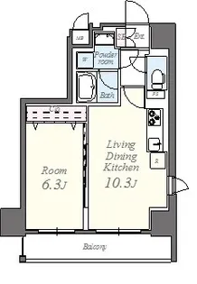 東京都港区浜松町1【マンション】の間取り