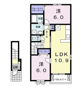 ピーメイルB【2階】の間取り
