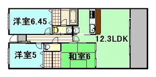 パークハウス比治山公園【4階】の間取り