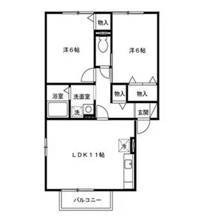 セジュール森三【2階】の間取り