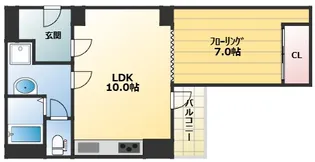 南堀江スカイハイツ【7階】の間取り
