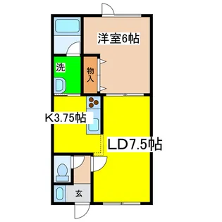 スパークルレイ【1階】の間取り