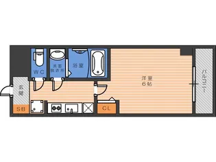 スプランディッド天王寺パークサイド【11階】の間取り