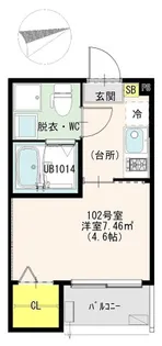 ラ ベルヴィ梅島【1階】の間取り