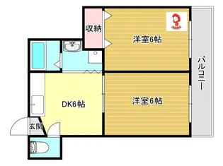 リヴェール新屋敷【2階】の間取り