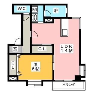 シティハイツ石原【6階】の間取り