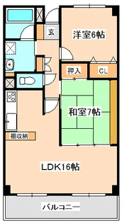 プレザント長町南【1階】の間取り