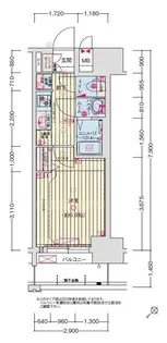 プレサンス朝潮橋ベイ・ブリーズ【6階】の間取り