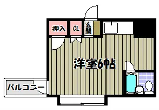 コーポ二条【3階】の間取り
