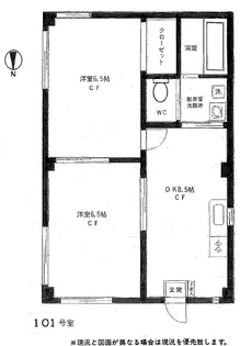 大森睦コーポ【1階】の間取り