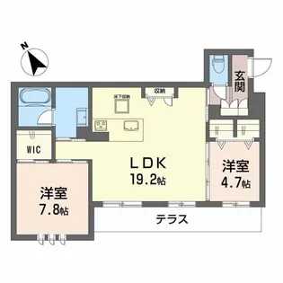 WithPlus天保山公園【1階】の間取り