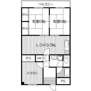 大阪府東大阪市島之内2【マンション】の間取り