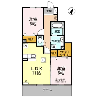 新潟県新潟市東区江南2【アパート】の間取り