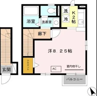 東京都国立市谷保【アパート】の間取り