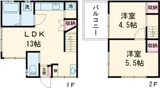 京都府京都市右京区太秦蜂岡町【一戸建】の間取り