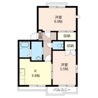 上小 スカイ ハイツ B【2階】の間取り