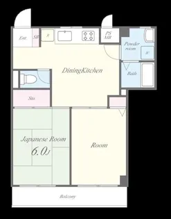 アサヒビューマンション【3階】の間取り