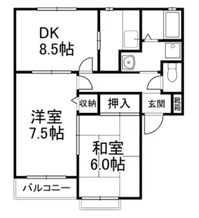 サニーハイツ香里園【1階】の間取り