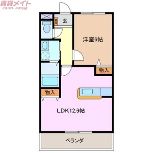 庵マンション【1階】の間取り