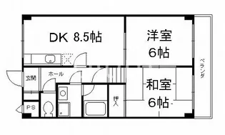 ハイツ雅【3階】の間取り
