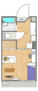 ボーンノザキB【1階】の間取り