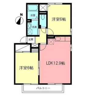 ベル・フラットA【2階】の間取り