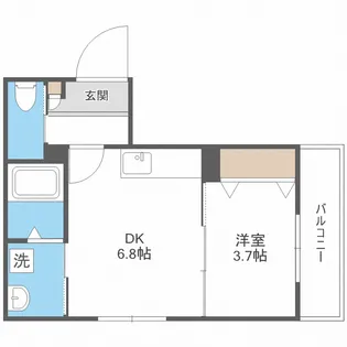 グランコンフォート札幌【1階】の間取り