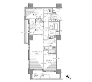 東京都中央区日本橋浜町1【マンション】の間取り