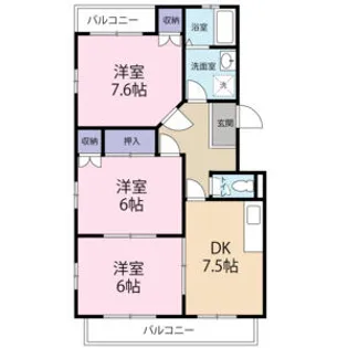 クレッセント瀬名【2階】の間取り