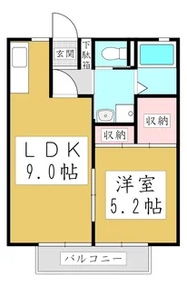 サンライフシバサキ【1階】の間取り