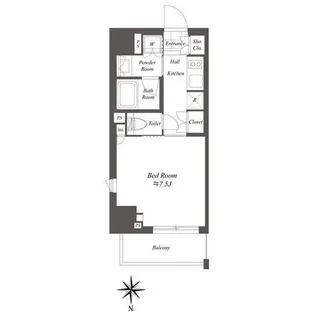 クレストコート白金高輪【6階】の間取り